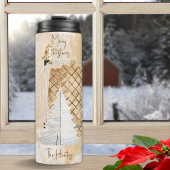 ホワイトゴールデン6写真テンプレートクリスマスツリー タンブラー