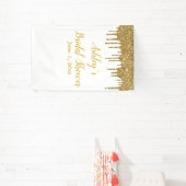 ホワイトゴールドのウェディングシャワーの背景 フォトブースの小道具 横断幕 (インサイチュ)