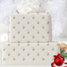ホワイトゴールドのクリスマスツリーギフト包装