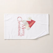 ホワイトゴールドのクリスマス バスタオルセット (ハンドタオル)