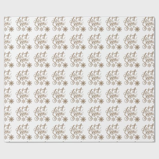 ホワイトゴールドのグリッターはそれがクリスマス雪が降るようにしました ラッピングペーパー (フラット)