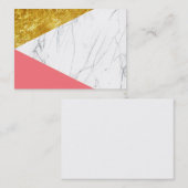 ホワイトゴールドのサケの大理石 名刺 (正面/裏面)