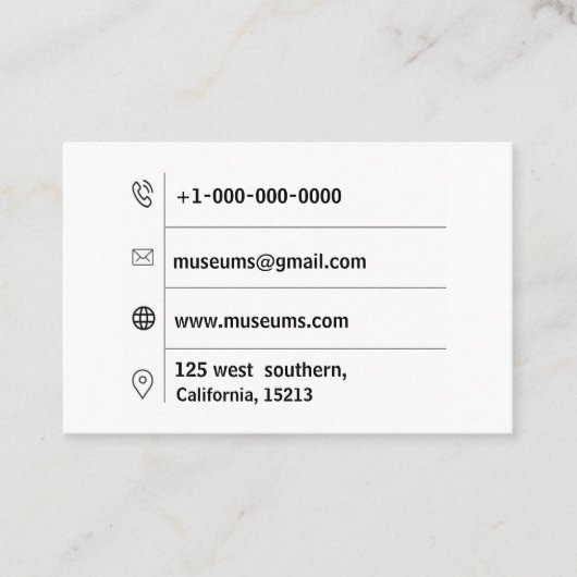 ホワイトゴールドのストライプのでモダンでスタイリッシュなユーロ 名刺 (正面)