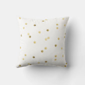 ホワイトゴールドの水玉模様の装飾的な枕 クッション (裏面)