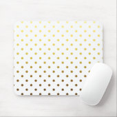 ホワイトゴールドの水玉模様 マウスパッド (マウス)