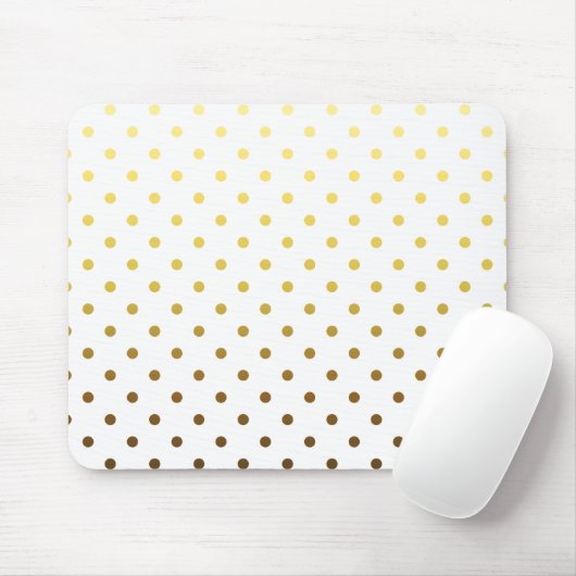 ホワイトゴールドの水玉模様 マウスパッド (マウス)