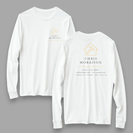 ホワイトゴールドの職人住宅修理作業 Tシャツ