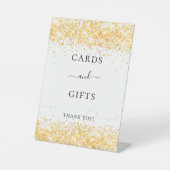 ホワイトゴールドの飾りカード ギフト サイン (正面)