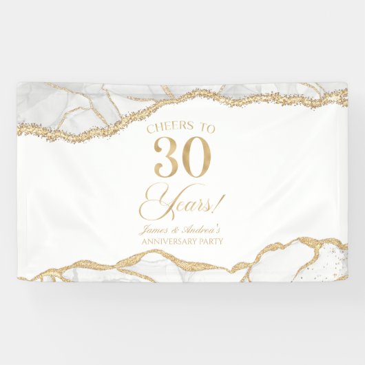 ホワイトゴールドアゲート30周年結婚記念日パーティー 横断幕 (横)