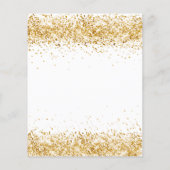 ホワイトゴールドグリッター誕生日予算招待状 チラシ (裏面)