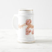 ホワイトゴールドステンママコーヒーマグ ビールジョッキ (正面左)