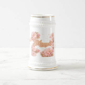 ホワイトゴールドステンママコーヒーマグ ビールジョッキ
