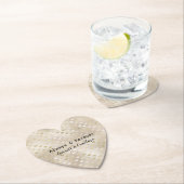 ホワイトゴールドハート ペーパーコースター (インサイチュ)