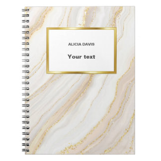 ホワイトゴールドマーブル  | お名前 ノートブック