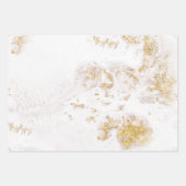 ホワイトゴールドマーブル ラッピングペーパーシート (正面)