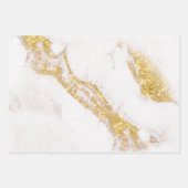 ホワイトゴールド大理石 ラッピングペーパーシート (正面3)