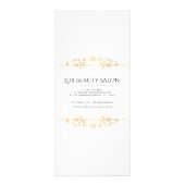 ホワイトゴールド箔クラシックの渦巻きサービス価格一覧 ラックカード (裏面)