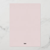 ホワイトゴールド箔フォーマル書道エレガントな結婚式 箔招待状 (裏面)