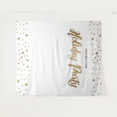 ホワイトゴールド クリスマス カンパニー ホリデー バックドロップ タペストリー (正面(横))