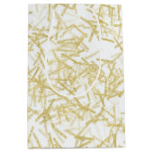 ホワイトゴールド グラム ギラギラのクリスマス ミディアムペーパーバッグ (正面)