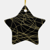 ホワイトゴールド グラム ギラギラ スパークル クリスマス セラミックオーナメント (裏面)
