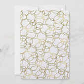 ホワイトゴールド グラム スタイリッシュ サークル ウェディング 招待状 (裏面)