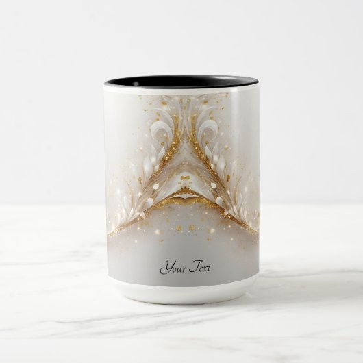 ホワイトゴールド フラワーマグ マグカップ (中央)
