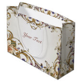 ホワイトゴールド フラワー ギフトバッグ (裏面アングル)