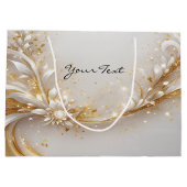 ホワイトゴールド フラワー ギフトバッグ (裏面)