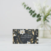 ホワイトゴールド フローラルリース ウェディング ブライダルシャワー エンクロージャーカード (スタンド正面)