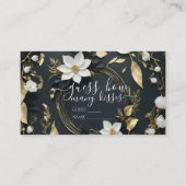 ホワイトゴールド フローラルリース ウェディング ブライダルシャワー エンクロージャーカード (正面)