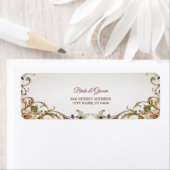 ホワイトゴールド フローラル 返信先ラベル ラベル (インサイチュ)