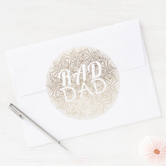 ホワイトゴールド フローラル RAD フォーマル エレガント 父の日 ラウンドシール (封筒)