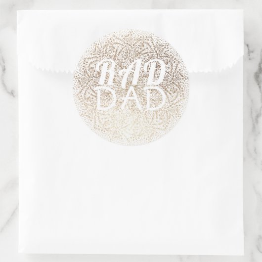 ホワイトゴールド フローラル RAD フォーマル エレガント 父の日 ラウンドシール (バッグ)