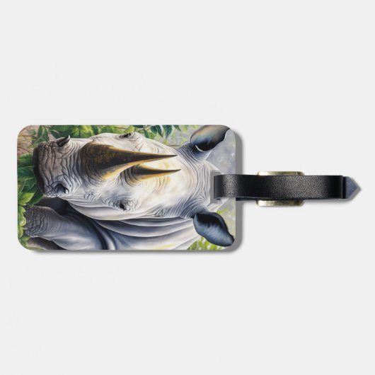 ホワイトサイの植物芸術 ラゲッジタグ (裏面横)