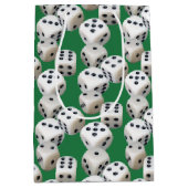 ホワイトサイコロオングリーン ミディアムペーパーバッグ (正面)