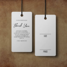 ホワイトサイズ衣料品表示価格つるラベル