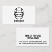 ホワイトサッカーのヘルメット、サッカー、サッカーコーチ 名刺 (正面/裏面)