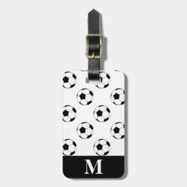 ホワイトサッカー・フットボール ラゲッジタグ