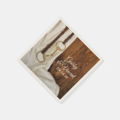 ホワイトサテンと馬ビットカントリーウェスタン結婚ズ スタンダードカクテルナプキン (角)