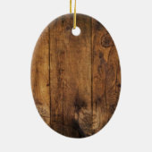 ホワイトサテンと馬ビットカントリーウェスタン結婚ズ セラミックオーナメント (裏面)