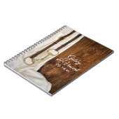 ホワイトサテンと馬ビットカントリーウェスタン結婚ズ ノートブック (左側)