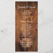 ホワイトサテンアンドホースビットウェスタン結婚式 プログラム (裏面)