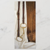 ホワイトサテンアンドホースビットウェスタン結婚式 プログラム (正面)