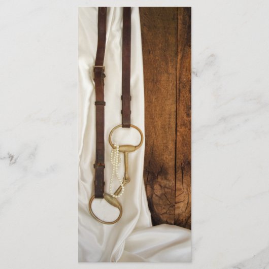 ホワイトサテンアンドホースビットウェスタン結婚式 プログラム (正面)