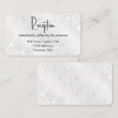 ホワイトサテンダマスク結婚の エンクロージャーカード (正面/裏面)