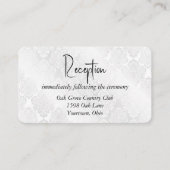 ホワイトサテンダマスク結婚の エンクロージャーカード (正面)