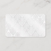 ホワイトサテンダマスク結婚の エンクロージャーカード (裏面)