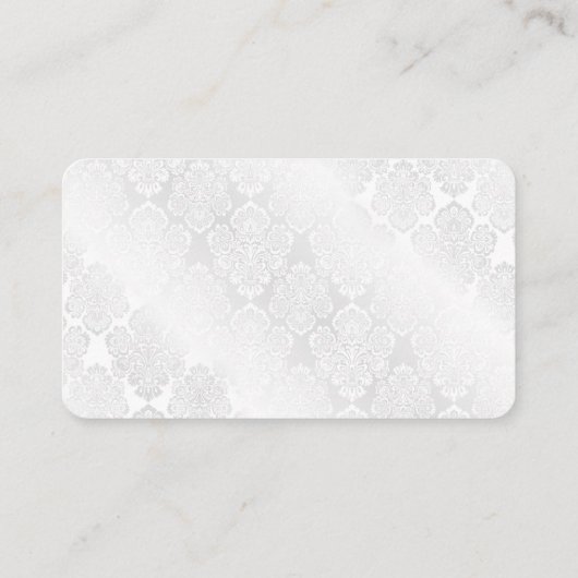 ホワイトサテンダマスク結婚の エンクロージャーカード (裏面)