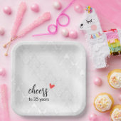 ホワイトサテンダマスク35周年記念 ペーパープレート (パーティー)